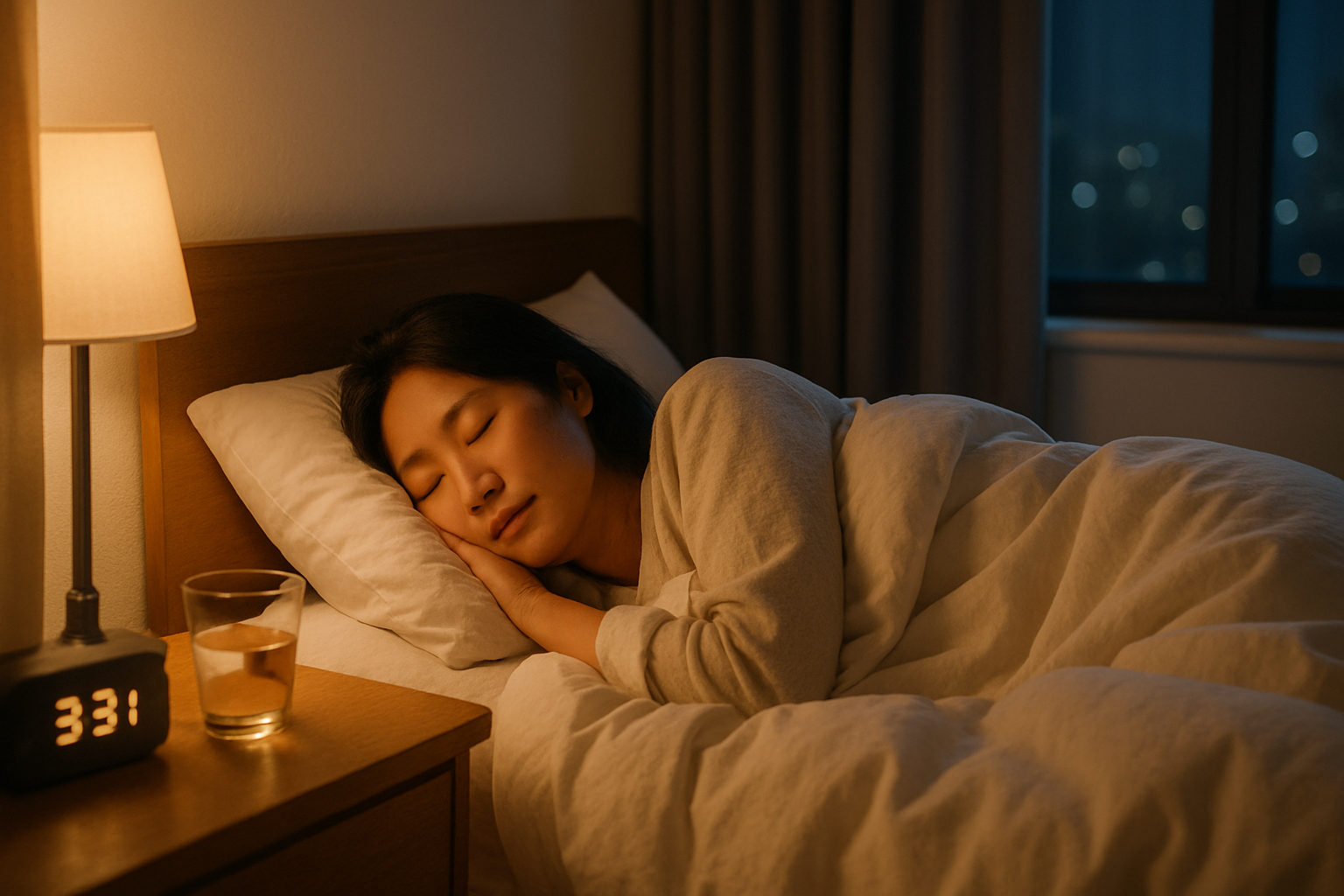 수면 회복 중인 침실